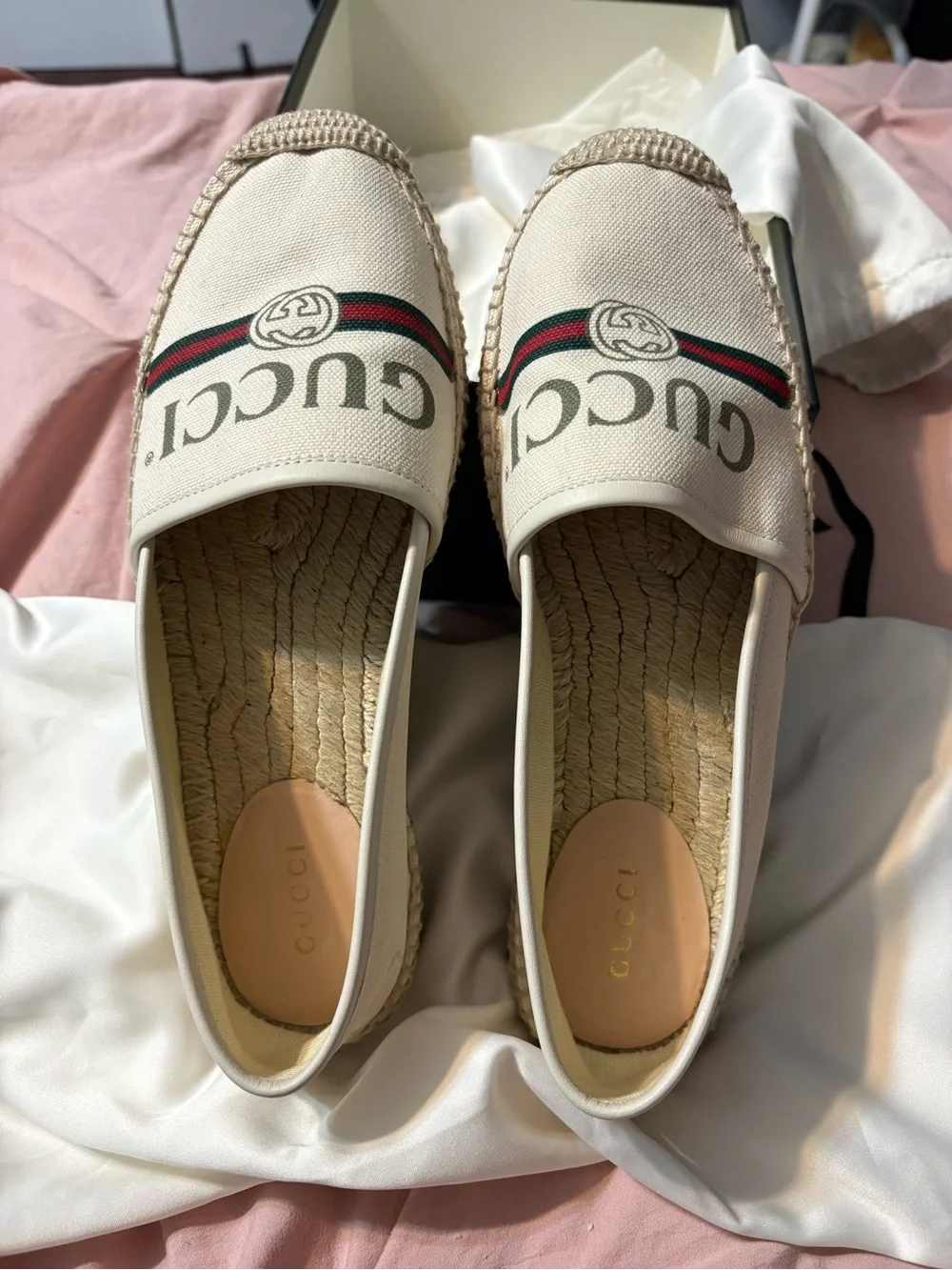 Gucci Cream and Black Branded Card with Barcode